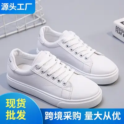2025 Spring and Autumn Flat Low-Heeled Women's Single Shoes, White Sneakers, Student Sports Casual Shoes, Board Shoes, Women's Casual Versatile Shoes