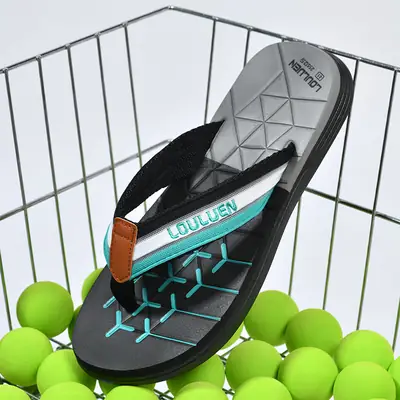 Men's Black EVA Flip Flops Summer Non-Slip Beach Slippers
