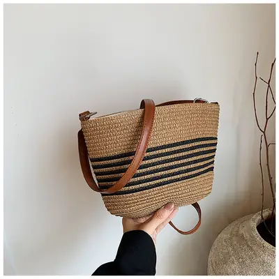 Women's Vintage French Woven Shoulder Bag 2024