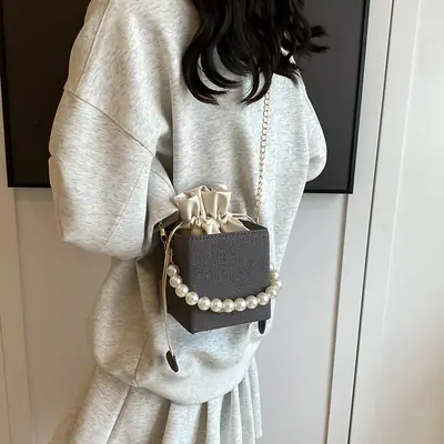 Women Korean Pearl Shoulder Crossbody Bag 2025