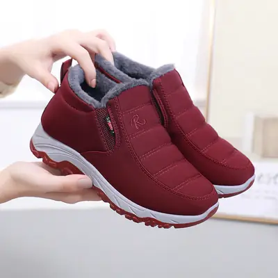 Winter Fleece Lined Women's Flat Snow Boots