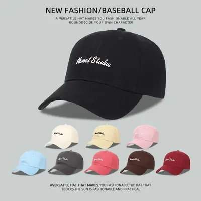 Pink Embroidered Baseball Cap for Women Men