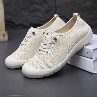 Women's Mesh Breathable Walking Shoes Light Grey