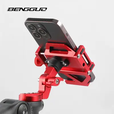 Aluminum Alloy Bicycle Mobile Phone Bracket Mountain Bike Road Bike Bike Riding Shockproof Navigation Stand Bowl Group Shooting Sports Outdoor