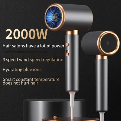 Cross-border Electric Hair Dryer with High Wind Blue Fan