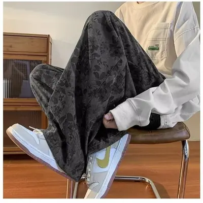 American Style Retro Loose Wide Leg Pants Men