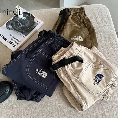 Kids Casual Pants Set Black Red 2025 New Style