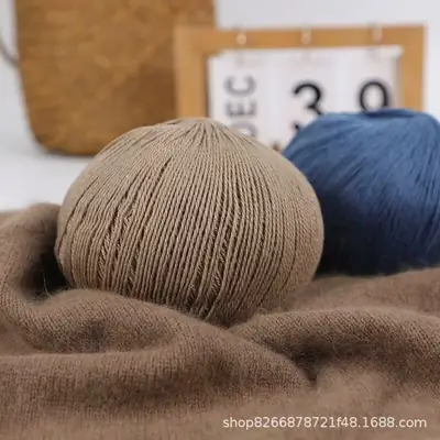 Wool wholesale factory direct genuine goods foreign trade cashmere thread hand-woven woven medium-thick sweater scarf wool group