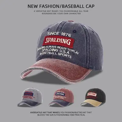 American Denim Baseball Cap Women Retro Wide Brim