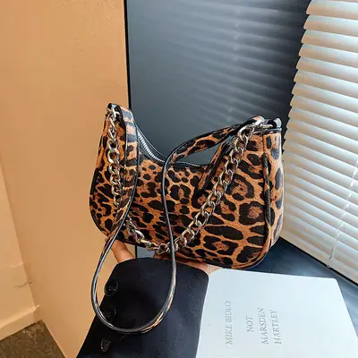Leopard Print Crossbody Bag Women 2024 New Fashion