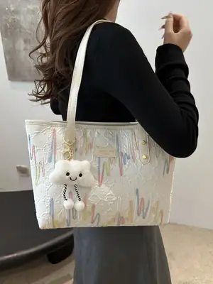 Women's Canvas Tote Bag Large Capacity Summer Commuter