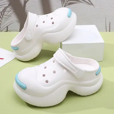 Women's White Thick Sandal Summer Non-Slip