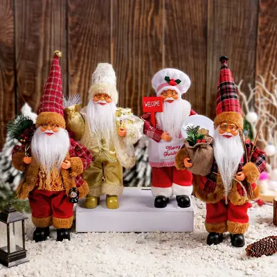 Cross Border Standing Santa Claus Doll Ornament 175g