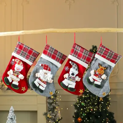 Christmas Doll Socks for Kids Gift Bag
