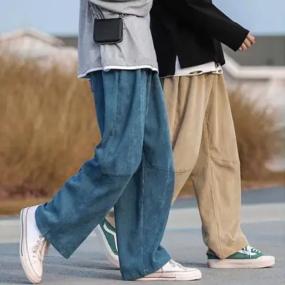 Men's Wide-leg Corduroy Pants Spring New