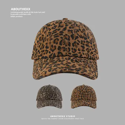 Leopard Print Baseball Cap Women Men Casual Sun Hat