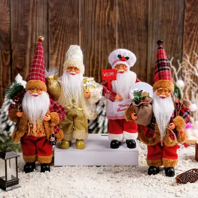 Cross Border Standing Santa Claus Doll Ornament 175g