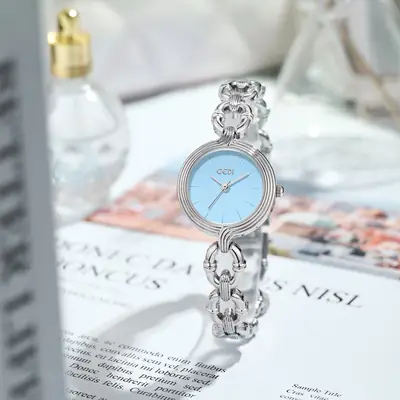 Goldie Women's Pink Chain Watch Small Elegant Design