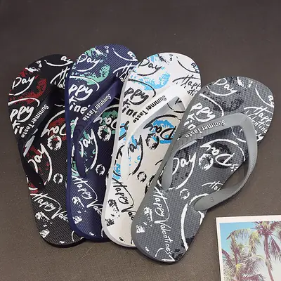 Vietnamese Printed Men's Flip Flops Non-Slip Sandals