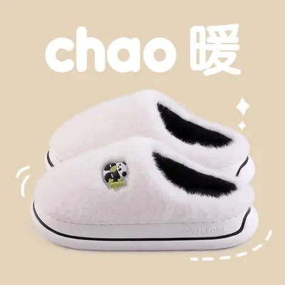 Women Cotton Plush Slippers Winter Warm Non-Slip