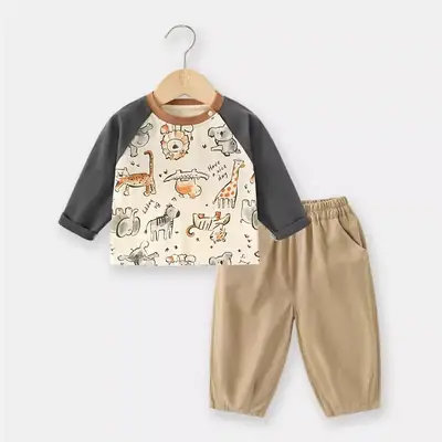 Boys Long Sleeve T-Shirt Cotton Spring Outfit