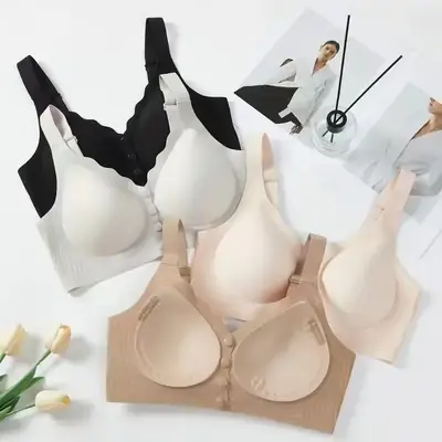 Non-Magnetic Breathable Vest Front Buckle Underwear Plus Size