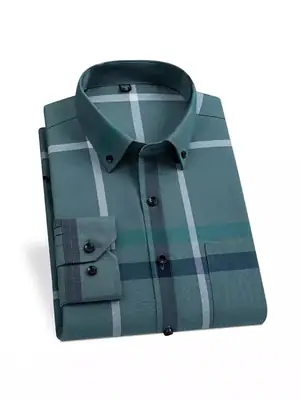 Men Cotton Striped Slim Fit Shirt with Pockets