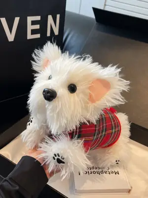 Cute Plaid Puppy Crossbody Bag for Women 2024