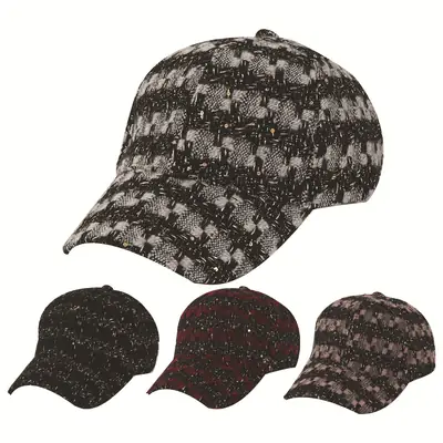 Korean-style Plaid Warm Baseball Cap for Men Women Winter Outdoor