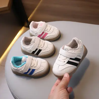 Autumn 2024 New Baby Shoes Men's and Women's Children's Board Shoes All-match German Training Shoes Soft Sole Non-slip Baby Toddler Shoes