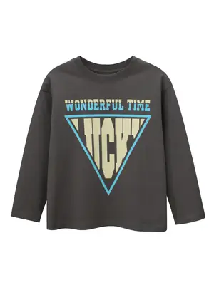 Grey Long Sleeve T-Shirt for Boys Autumn Wear