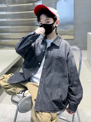 Children's Denim Shirt Boys Autumn 2025 New Grad