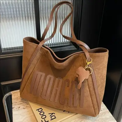 High-End Retro Brown Shoulder Bag for Women 2026