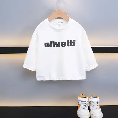 Boys Long Sleeve T-Shirt White 2025 New