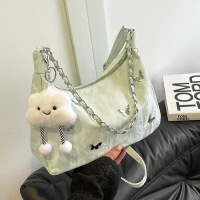 Black Butterfly Messenger Bag for Women 2024