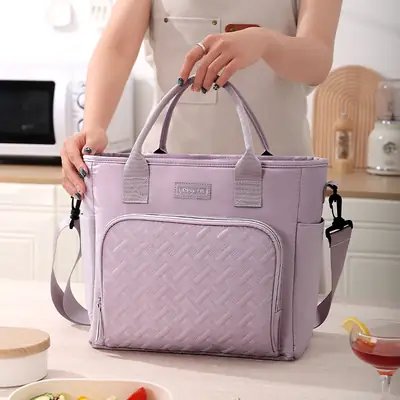 Bei Lian Purple Heat Preservation Lunch Bag