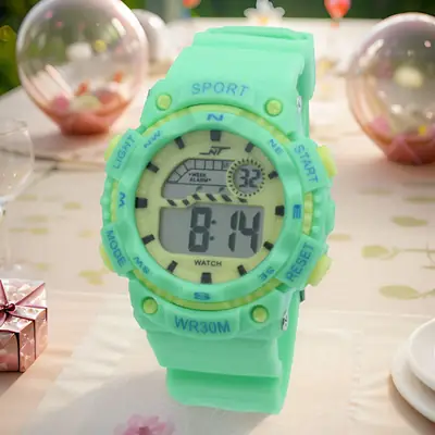 Kids Sports Watch Blue Korean Style 30m Waterproof