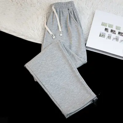 Black Loose Fit American Pants Men Women 2024 Spring
