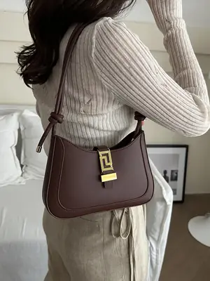 Beige French Niche Shoulder Crossbody Bag 2024