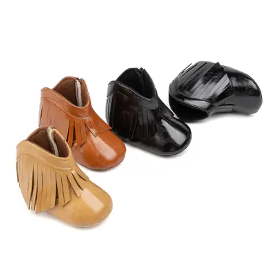 Foreign trade spring and autumn new toddler shoes bright fashion baby cowboy boots men's and women's baby shoes baby shoes