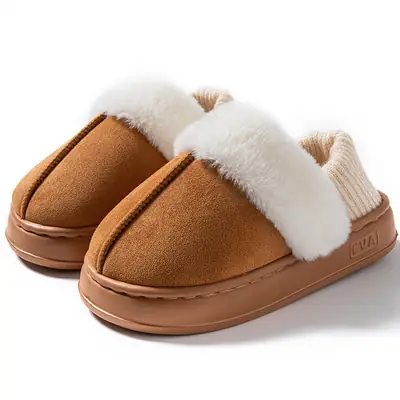 Warm Wool Wool Coated Camel Slippers for Men Women