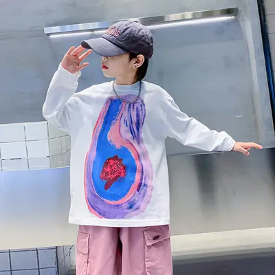 Kids Pure Cotton Autum T-Shirt with Anatomical Print