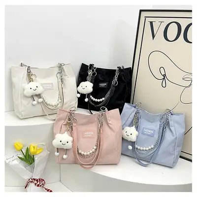 Soft PU Shoulder Bag Women Blue 2024 New
