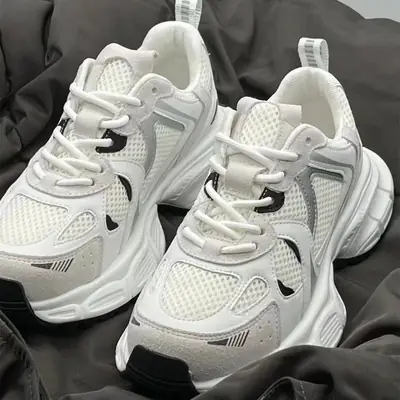 Women White Platform Casual Sneakers 2024