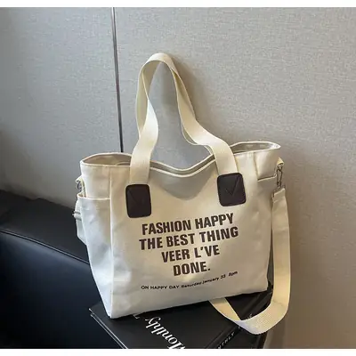 Canvas Women's 2024 Retro European Tote Bag
