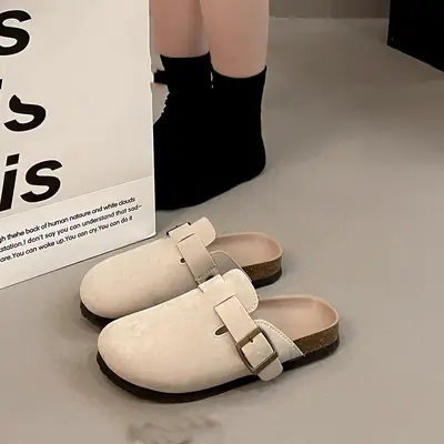 Women's Genuine Leather Birkenstock Mules Casual Slippers