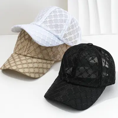Men Women Lace Baseball Cap Adjustable Sun Hat