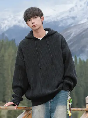 Maroon Hooded Sweatshirt 2024 Winter Casual Wear