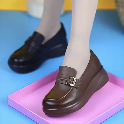 Vintage Leather Women's Loafers Autumn 2024