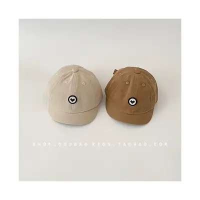 Black Kids Beanie with Eye Button Travel Cap